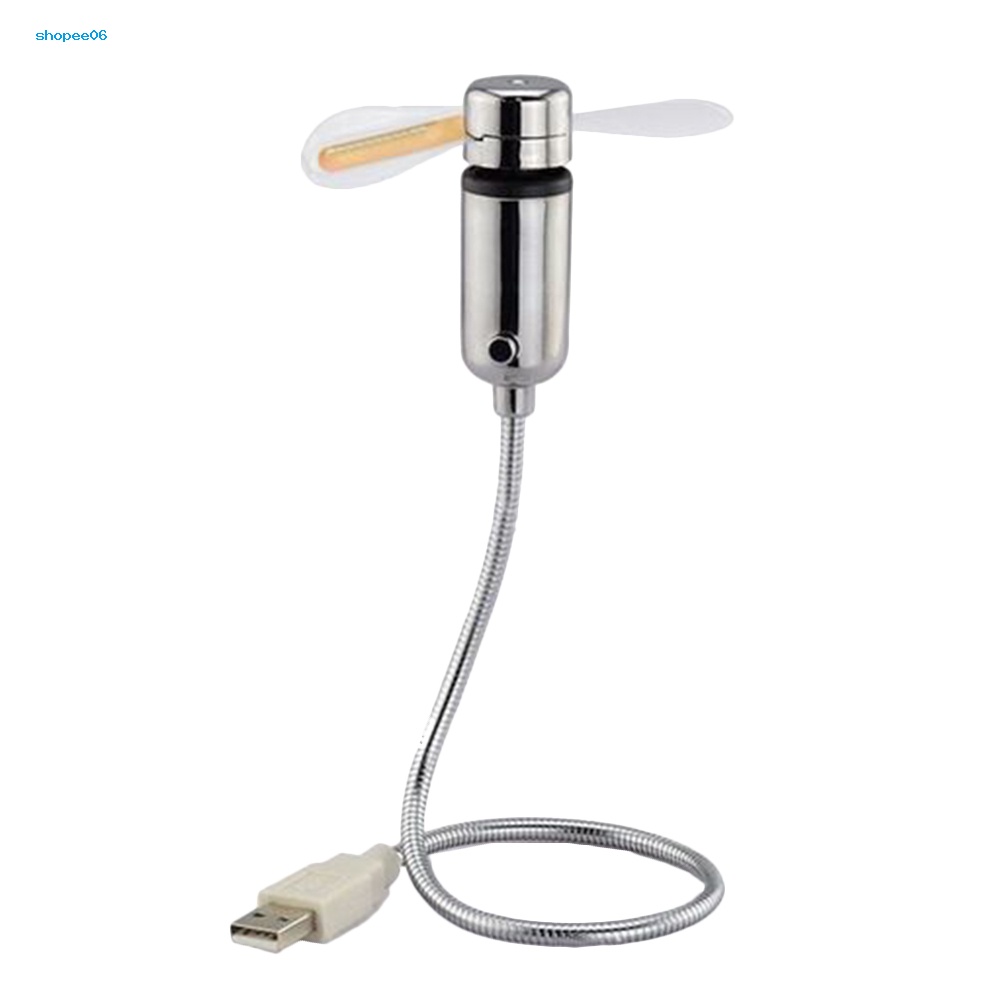 Quạt Làm Mát Mini USB Có Đèn LED Hiển Thị Thời Gian Thực Tế
