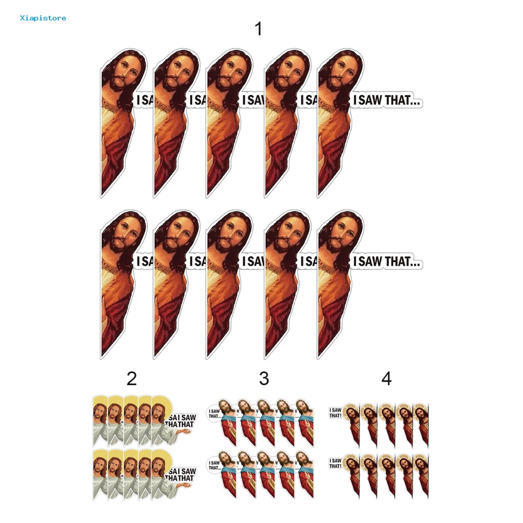 [Xiapistore] Set 10 Miếng Dán PET In Chữ I Saw That Vui Nhộn Cho Xe Hơi Ván Trượt