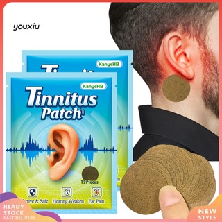 Yfp 12 cái / bộ miếng dán ù tai giảm đau đầu cao-độ thấm siêu mỏng ù tai thạch cao giảm thính lực miếng dán giảm điếc để giảm hum