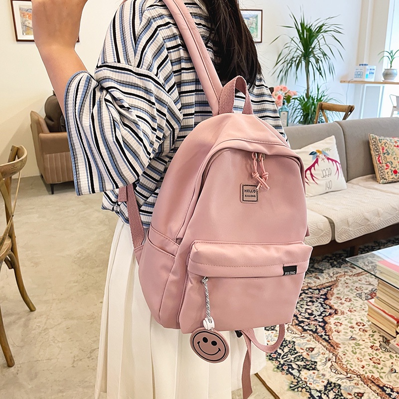 Balo nhỏ MOWEIKAIDI màu trơn dễ thương thời trang phong cách Hàn Quốc cho nữ