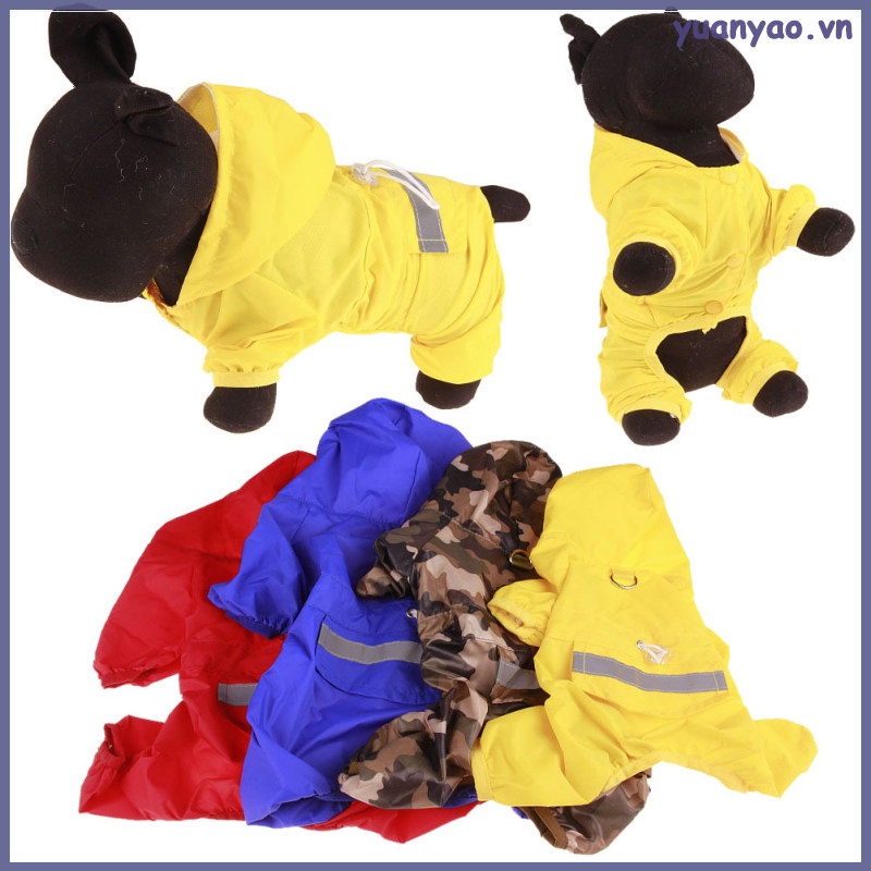 Áo Mưa Có Mũ MàU Dạ Quang Dễ Thương Cho Thú Cưng