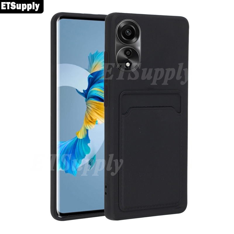 Ốp Điện Thoại Gel Silica Có Ngăn Đựng Thẻ Cho OPPO Reno 8T 5G A78 4G A58 A78 4G 5G Reno8T