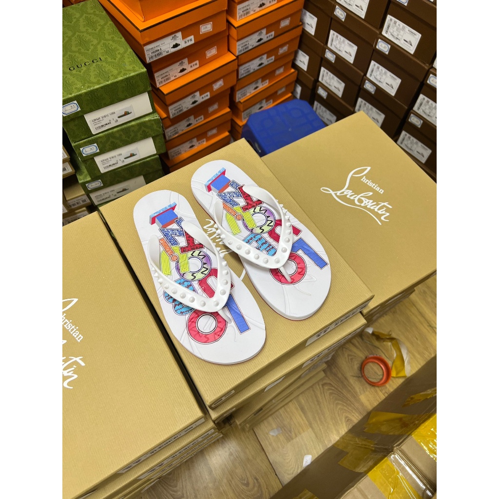 Dép xỏ ngón, tông LB logo nhiều màu fullbox bill thẻ LA on web