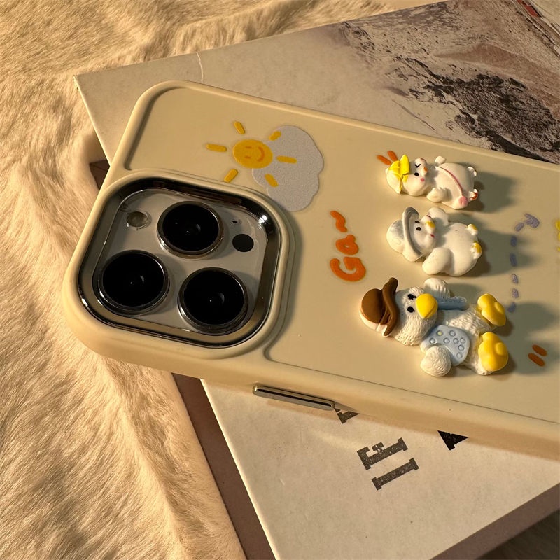 Vỏ điện thoại hình con vịt hình con búp bê vui nhộn dễ thương cho iphone 7 7 plus 8 8plus xs xr 11 12 13 14 pro plus promax