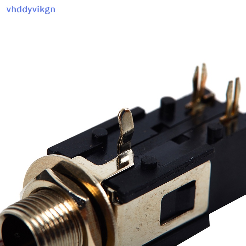 Set 2 Đầu Nối Jack Cắm Âm Thanh 6.35mm 1 / 4 2Pin Chuyên Dụng