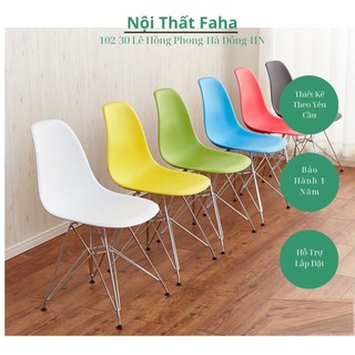 Ghế nhựa eames chân mạ