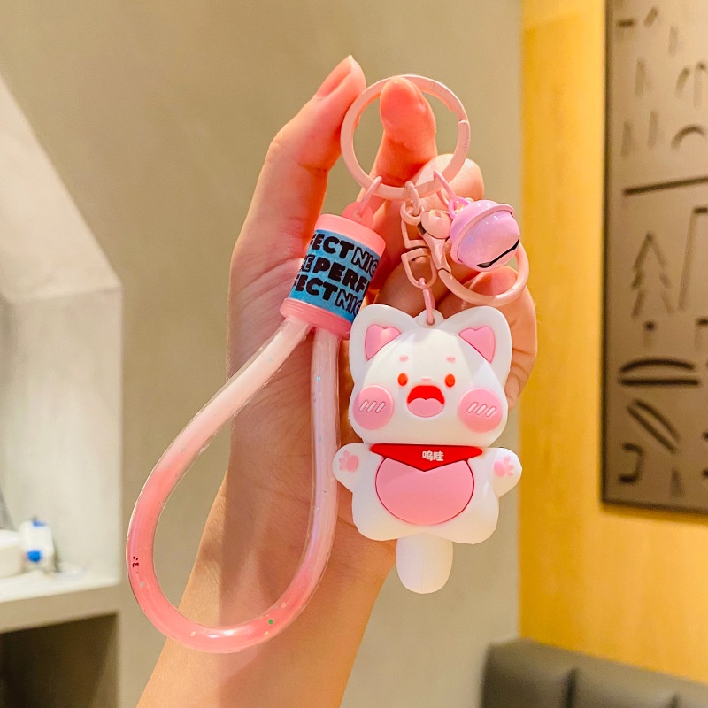 Móc Khóa Hình Chú Mèo Hoạt Hình Đáng Yêu