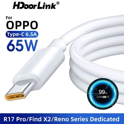Cáp Sạc Nhanh HdoorLink 6.5A Type-C 65W Hỗ Trợ Sạc Nhanh VOOC Cho OPPO