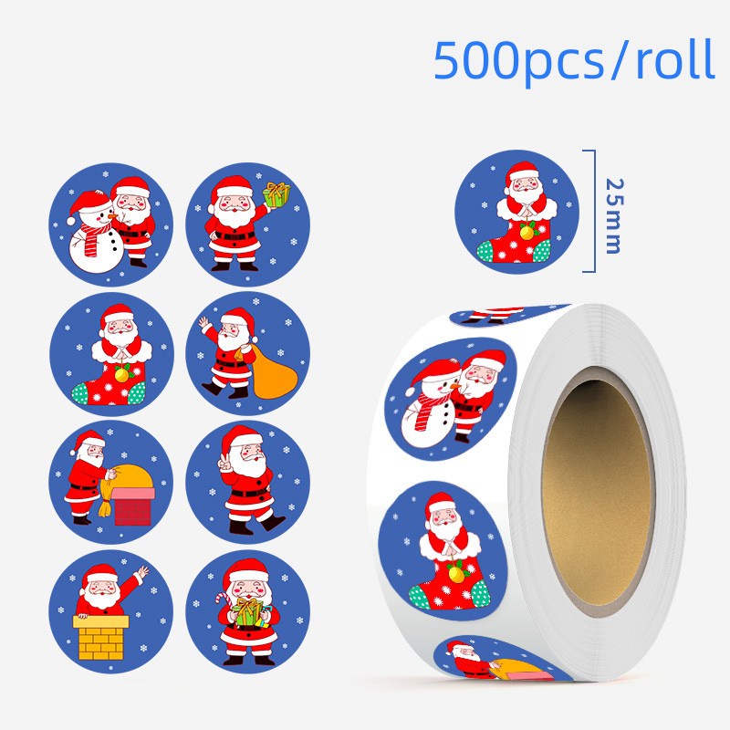 Cuộn 500 Sticker Dán Trang Trí Halloween / Giáng Sinh