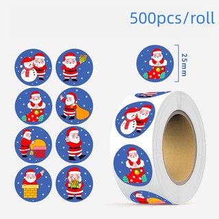 Cuộn 500 Sticker Dán Trang Trí Halloween / Giáng Sinh