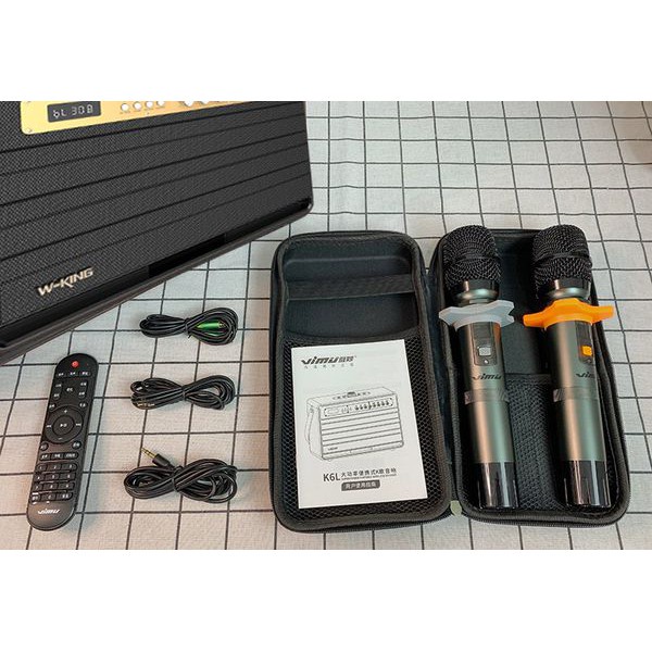 Loa Bluetooth karaoke Vimu/W-King K6L công suất 120w 2 míc đi kèm/W-king k6S/K6 Plus