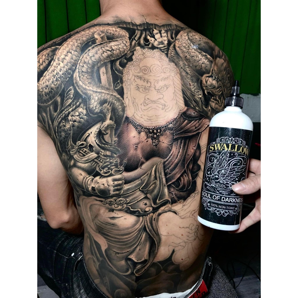 Nước pha mực Swallow Sơn Én ,nước pha đen xăm hình giúp tăng tông đen dễ bám mực -16oz - NHÍM DCPX