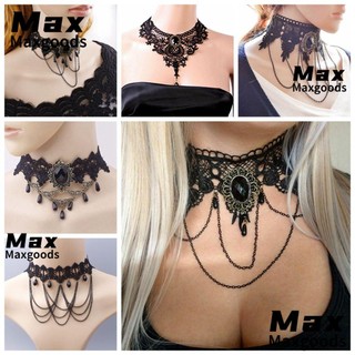 Vòng cổ choker vải ren cá tính phong cách gothic cổ điển cho nữ
