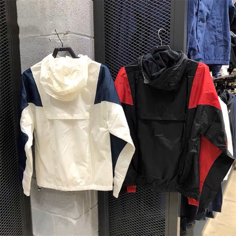 Áo Khoác Gió Thể Thao Có Mũ Trùm Thêu Logo Jordan Thời Trang Cho Nam Và Nữ