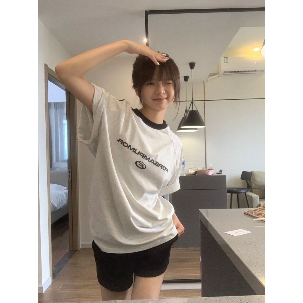 Áo Thun 100% Cotton Tay Ngắn Dáng Rộng Thời Trang Hàn Quốc Cho Nữ