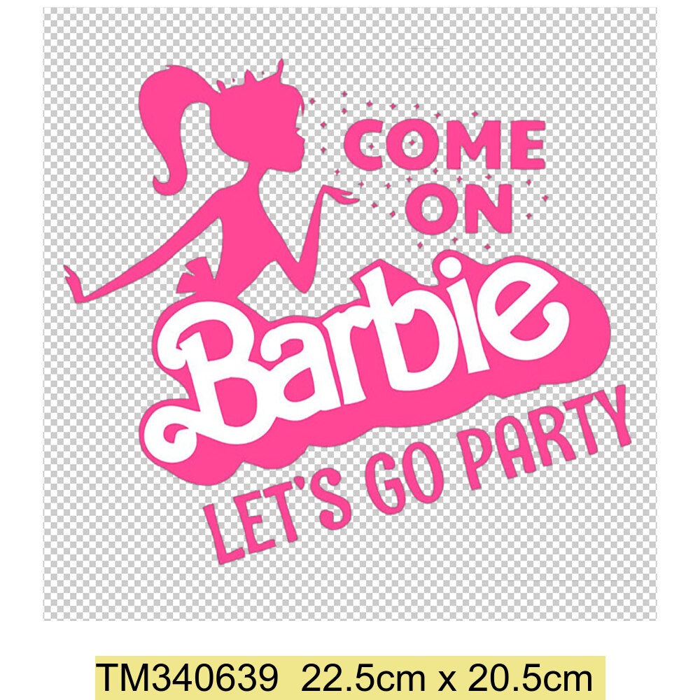Nhãn Dán Quần Áo Họa Tiết Barbie In Nhiệt Báo Chí Miếng Dán Có Thể Giặt Sắt Trên Vinyl Miếng Dán Cho Quần Áo Túi Truyền Nhiệt Táo