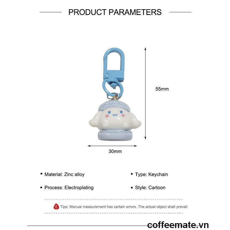 ⚡Móc Khóa Ba Chiều Hình Cún Kuromi Cinnamon Màu Macaron Dễ Thương Phong Cách Nhật Bản Dành Cho Bạn Gái