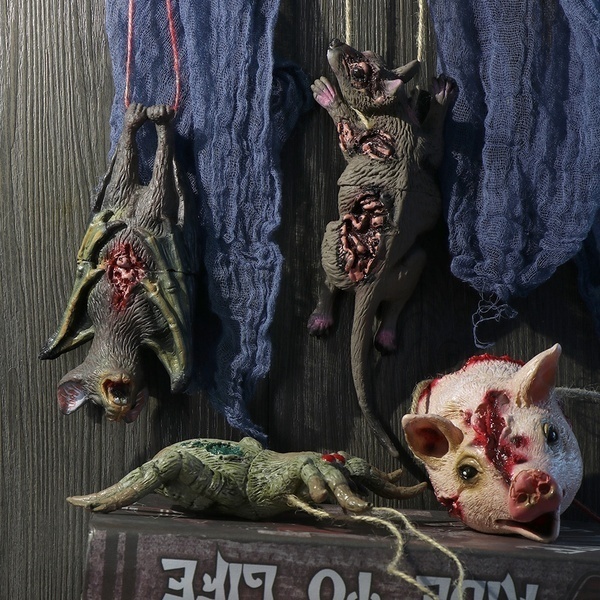 Phụ Kiện Treo Trang Trí Halloween Hình Chuột / Dơi Kinh Dị