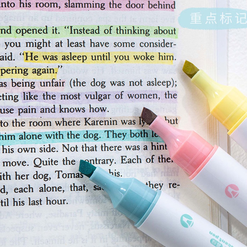 Set 6 Bút Highlight Pastel InMorning Bút Đánh Dấu Nhớ Dòng Nhiều Màu Dễ Thương