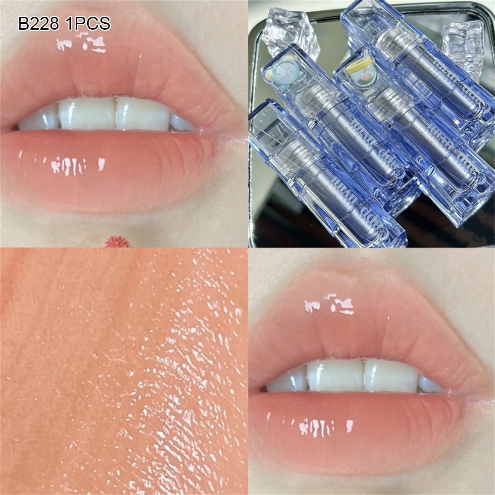 Son bóng dưỡng ẩm có độ bóng cao màu xanh trong suốt như gương Water Gloss Lip Tint JULYSTAR