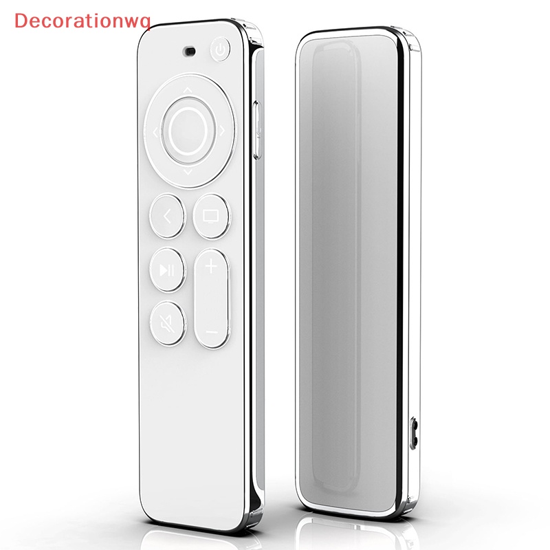 Ốp TPU Trong Suốt Viền Bạc Bảo Vệ Điều Khiển Từ Xa Chống Trầy Chống Rơi Tương Thích Với Apple TV 4K / HD Mới