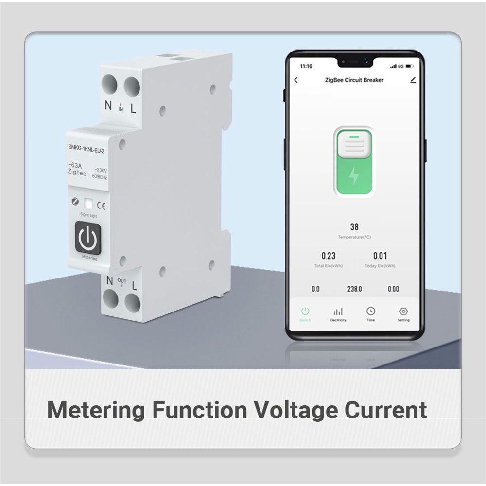 Bộ ngắt mạch thông minh Aubes Tuya Wifi