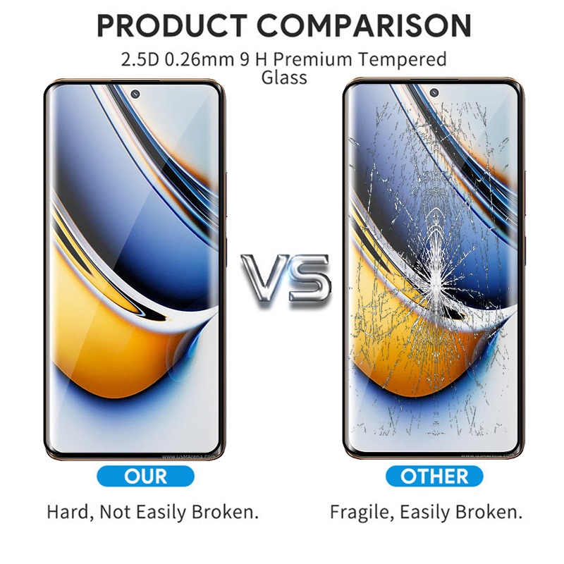 Dành Cho Realme 11 Pro / 11 Pro + / 10 Pro + 5G Viền Cong Full Cover Kính Cường Lực Bảo Vệ Màn Hình Phim