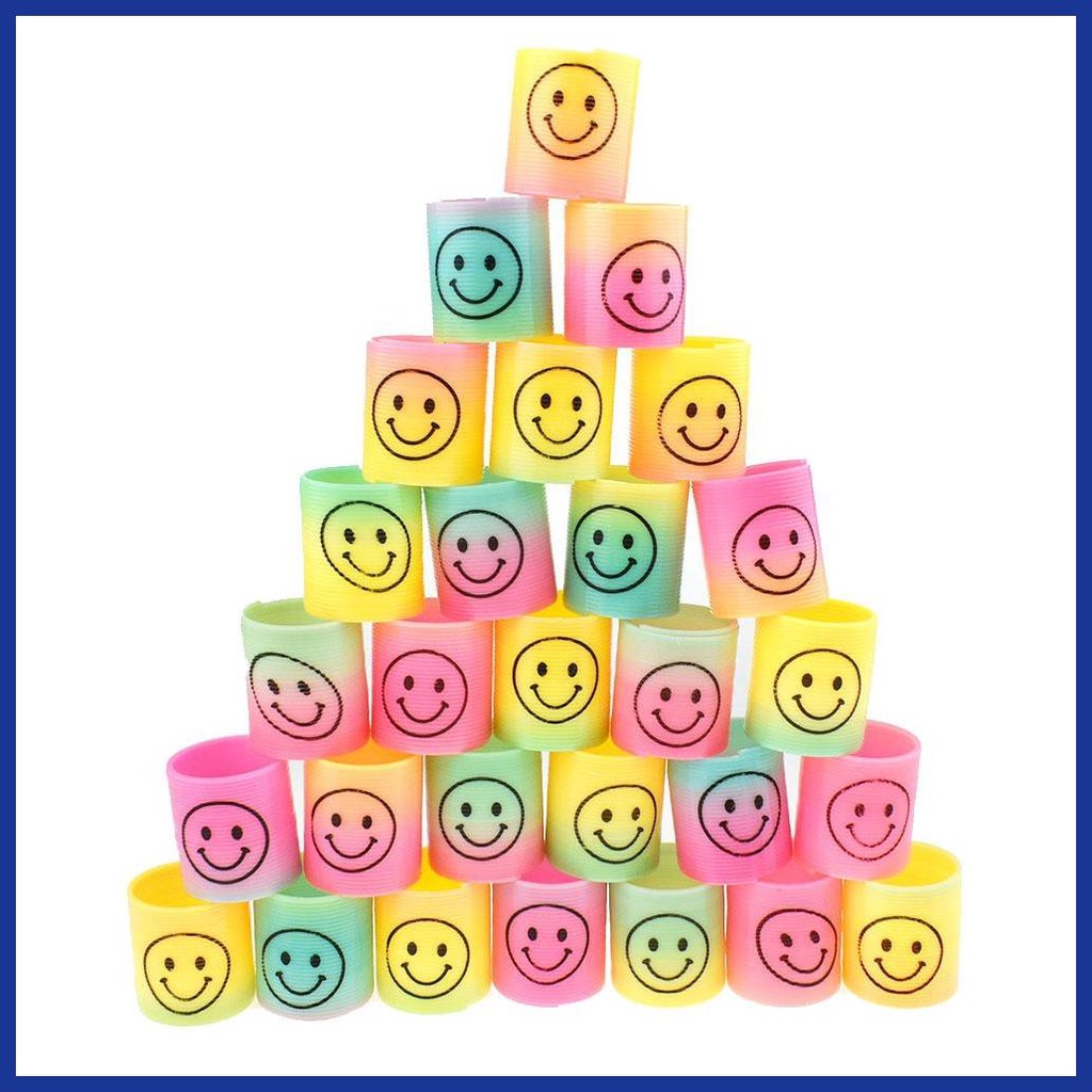 Vòng Lò Xo Mặt Cười mini Nhiều Màu Sắc Vui Nhộn Sáng Tạo Cho Bé aiavn