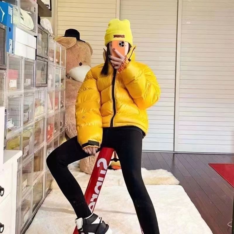 Áo Khoác Phao Cotton Dày Dặn Cổ Đứng Thời Trang Mùa Đông Unisex