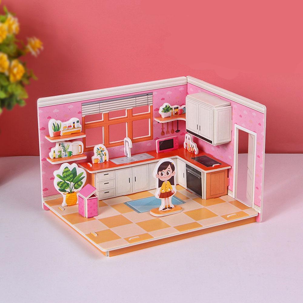 Daron1 Bộ Đồ Chơi Xếp Hình 3d Bằng Giấy diy Giáo Dục Cho Bé