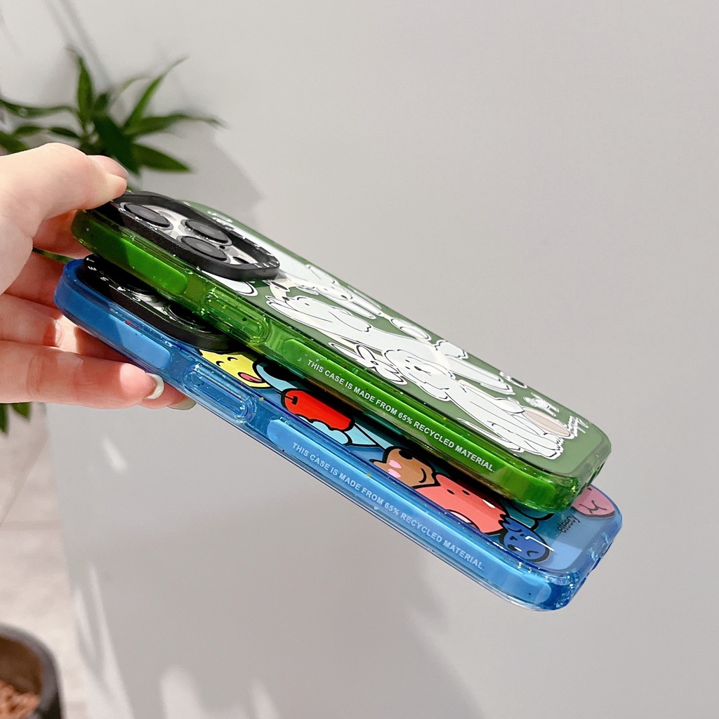 Ốp Lưng Kim Tuyến Nước Hình Con Cún Cho iPhone 15 14 13 12 Pro Max