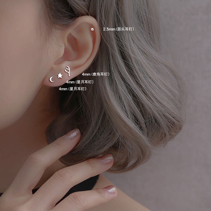 Bông Tai Mạ Bạc 925 Hình Hoa Bướm Đính Đá Zircon Đơn Giản Cho Nữ