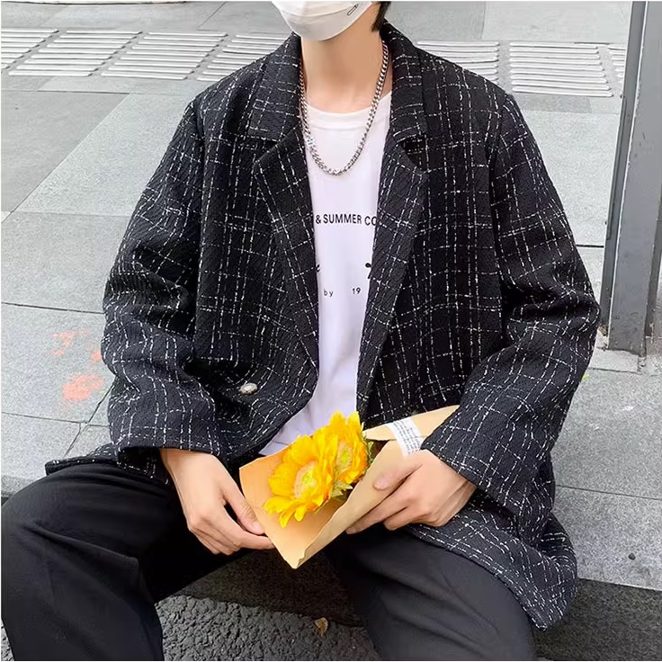 2023 New fashion áo khoác tròn sọc tay dài dáng rộng màu sắc đơn giản thoải mái hù hợp nam nữ chất nỉ bông cao cấp