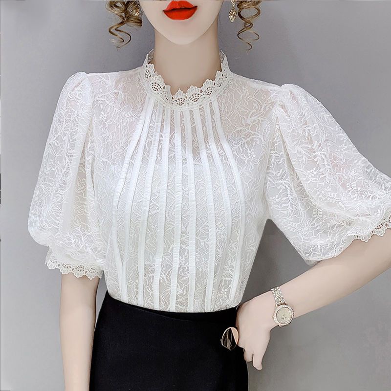 Áo Sơ Mi Chiffon Tay Lửng Thời Trang Mùa Hè Kiểu Mới Cho Nữ
