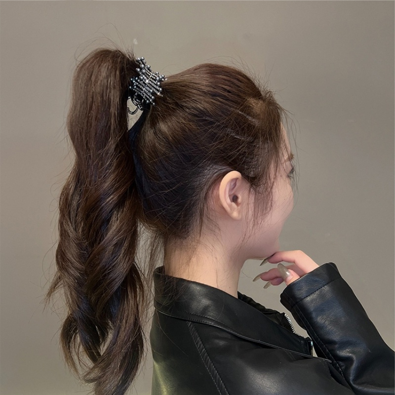 Kẹp Tóc Đính Đá Và Ngọc Trai Bằng Kim Loại Thời Trang Cho Nữ