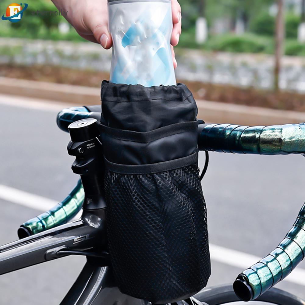 Giá Đỡ Bình Nước Có Dây Rút Và Túi Lưới Cho Xe Đạp / Xe Máy Điện