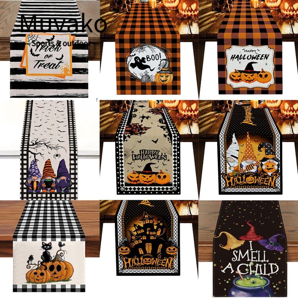 Muvako Khăn Trải Bàn Trang Trí Halloween Có Thể Tái Sử Dụng