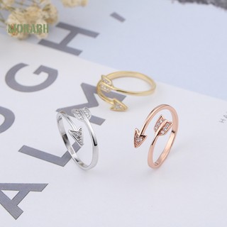 Nhẫn Hở Đính Đá Hình Mũi Tên Cho Cặp Đôi