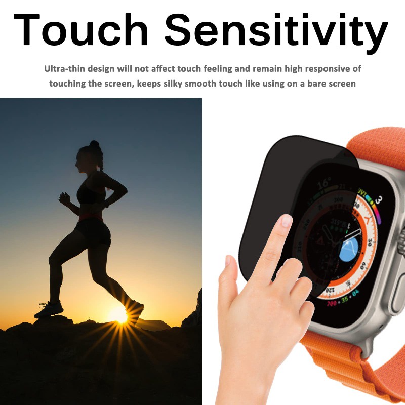 Kính Cường Lực Bảo Vệ Màn Hình Chống Nhìn Trộm Cho Apple Watch Ultra 49mm 45mm 41mm HD Iwatch Series 8 7 6 SE 5 4 38 40mm 44mm