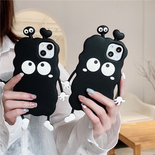 Ốp Điện Thoại Silicon Hình Bùi Nhùi 3D Cho iPhone 15 14 13 12 11 Pro Max 14 Plus 12 13 Mini X XR XS Max 8 7 6 6s Plus SE 2020