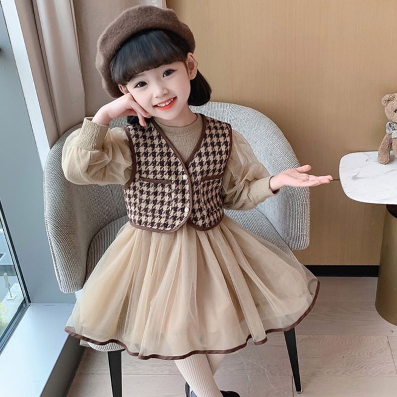 Đầm Công Chúa Tay Dài Phong Cách Mùa Thu Mới Cho Bé Gái