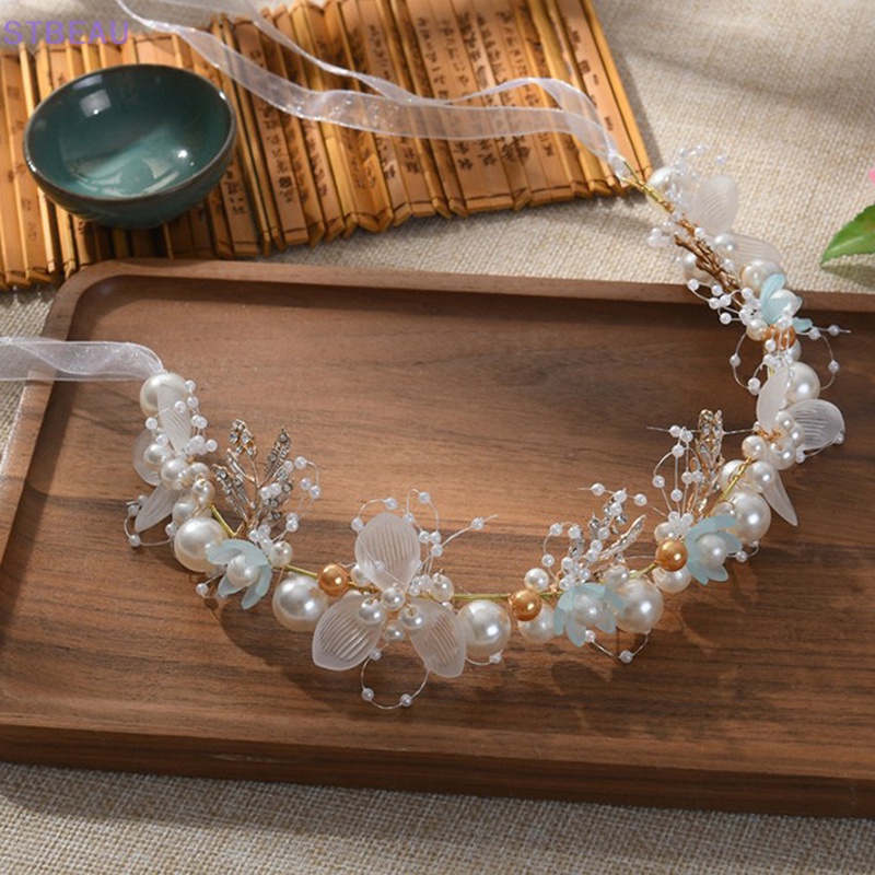 Băng Đô Hoa Đính Ngọc Trai Thời Trang Cho Cô Dâu Trong Đám Cưới / Vòng Đeo Tay MME