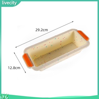 <livecity> Rectangle non-stick bread loaf toast silicone baking pan tray mold diy bakeware