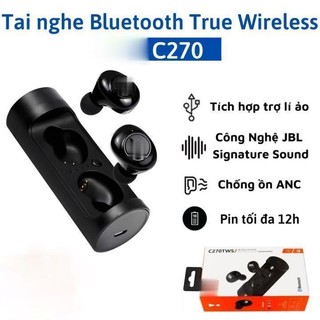 Tai nghe bluetooth C270 TWS gaming âm thanh sống động đốc sạc xoay 360 độ chống bụi công nghệ IPX7 phiên bản nâng cấp
