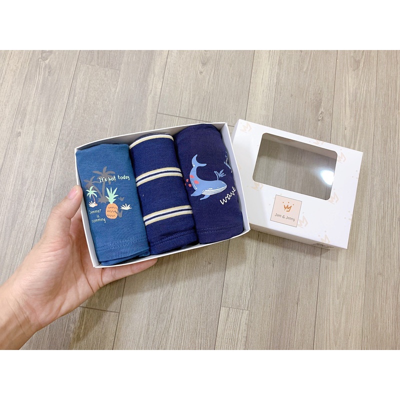 Set 3 quần sịp bé trai chất cotton lạnh co giãn 4 chiều mặc siêu thoải mái