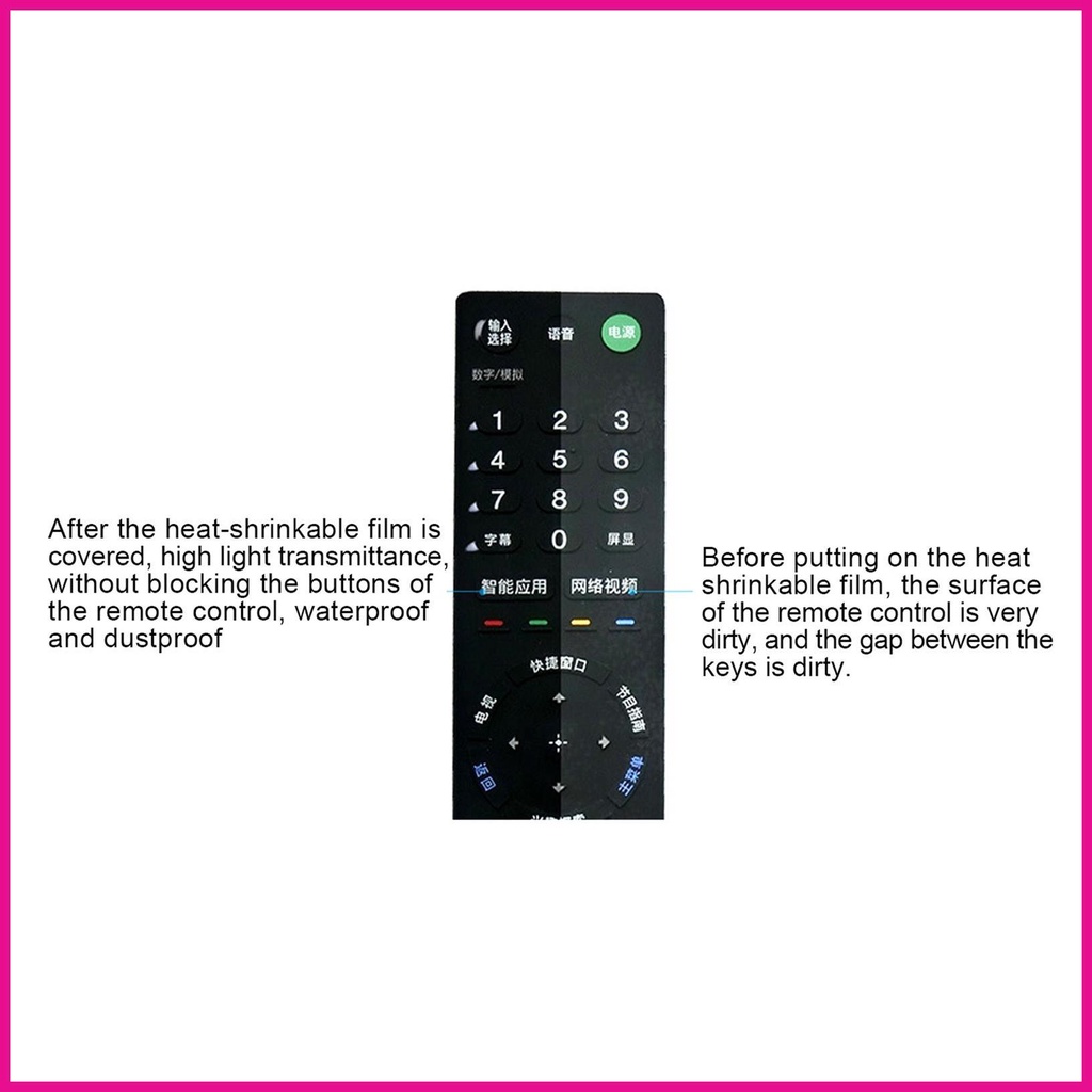 Màng co nhiệt pvc cho tv gia đình điều khiển từ xa nắp lưu trữ chống bụi fotvn fotvn