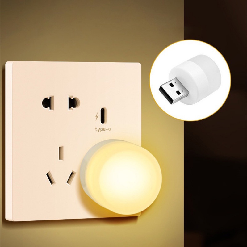 Đèn ngủ, đọc sách mini bóng đèn LED cổng USB tiện lợi, ánh sáng bảo vệ mắt ánh sáng trắng và vàng ấm | BigBuy360 - bigbuy360.vn