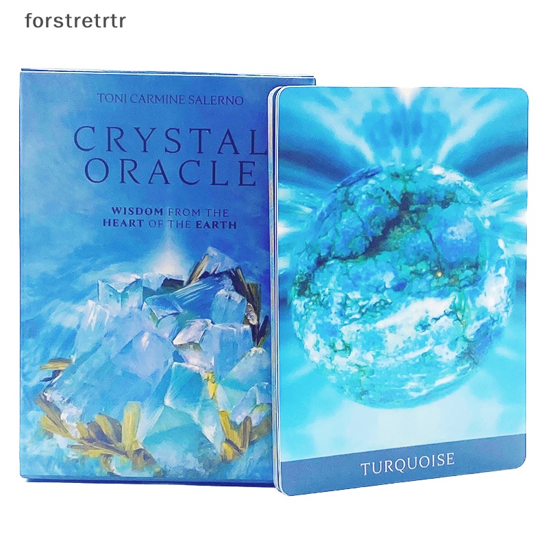 Forstretrtr crystal oracle card tarot lời tiên tri số phận bói toán bộ bài gia đình ban tiệc trò chơi người mới bắt đầu bài bói bài trò chơi en