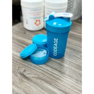 Bình Lắc Codeage, Bình Shaker Codeage, Bình Nước Tiện Dụng Codeage 3 Ngăn Đựng Bột Và Thuốc 500ml