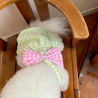 Shitzu dog quần áo kẻ sọc sling váy cho mèo mùa hè váy mỏng thoáng khí quần áo sinh nhật cho thú cưng